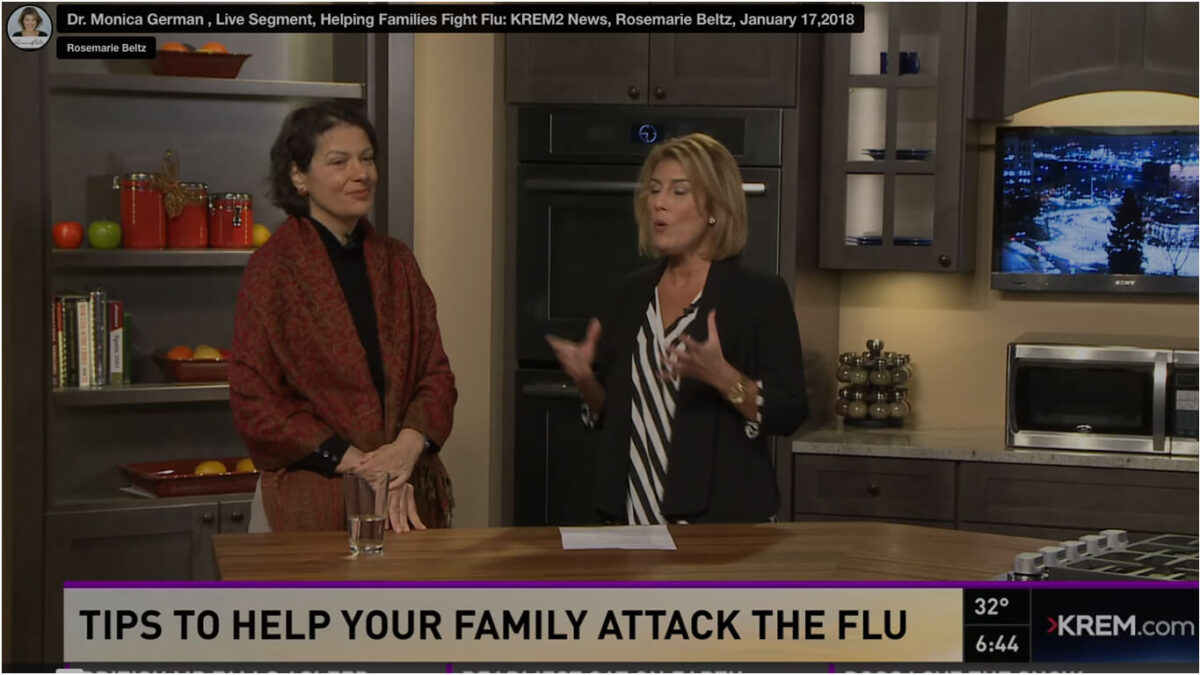 Dr. Monica German , Live Segment, Helping Families Fight Flu: KREM2 News, Rosemarie Beltz, January 17, 2018