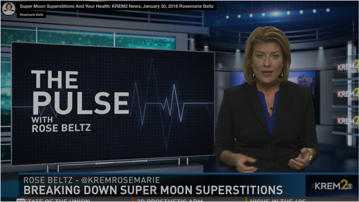 Super Moon Superstitions And Your Health: KREM2 News, January 30, 2018 Rosemarie Beltz